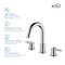 Kibi Circular Bathroom Sink 8" Widespread Faucet with Drain Assembly KBF1016CH - alternate 4